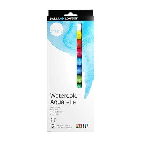 Daler-Rowney Watercolour Set Daler-Rowney - Simply Watercolour - Set of 12 Colours