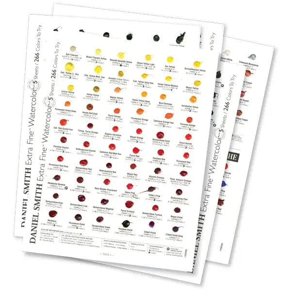 Daniel Smith Dot Card Daniel Smith - Extra Fine Watercolour - Dot Card - 266 Colour Sheet
