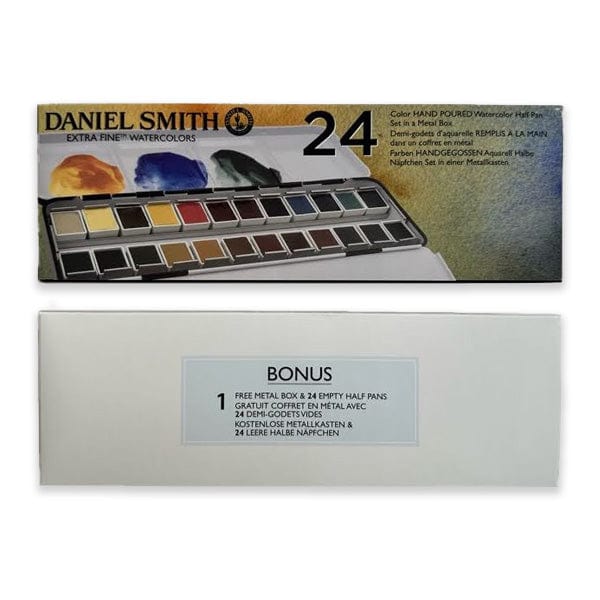 Metal Half Pan Daniel Smith Watercolor Set (24 colors)