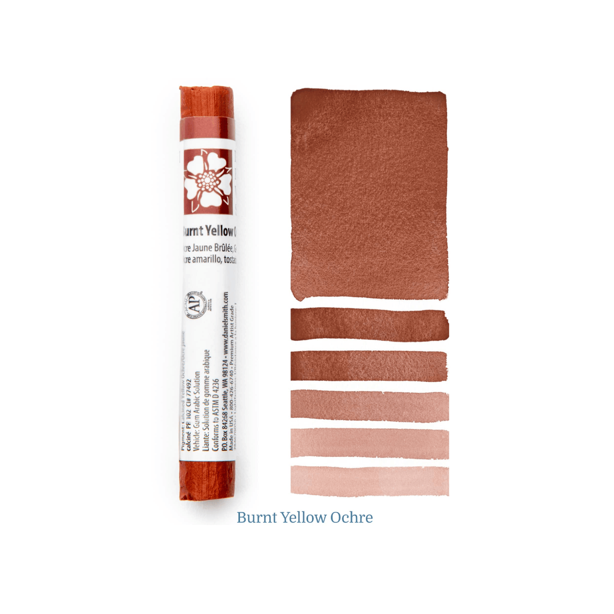 Daniel Smith Watercolour Stick Burnt Yellow Ochre Daniel Smith - Extra Fine Watercolour Sticks - Individual Colours
