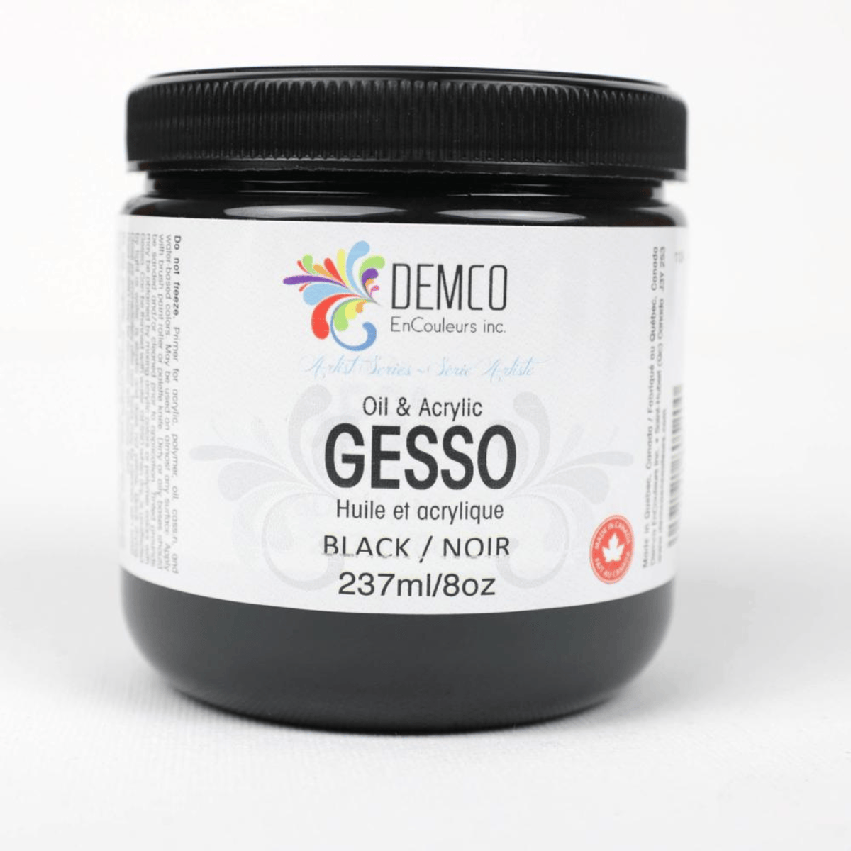 DEMCO EnCouleurs Acrylic Ground Demco - Black Gesso - 237mL Jar