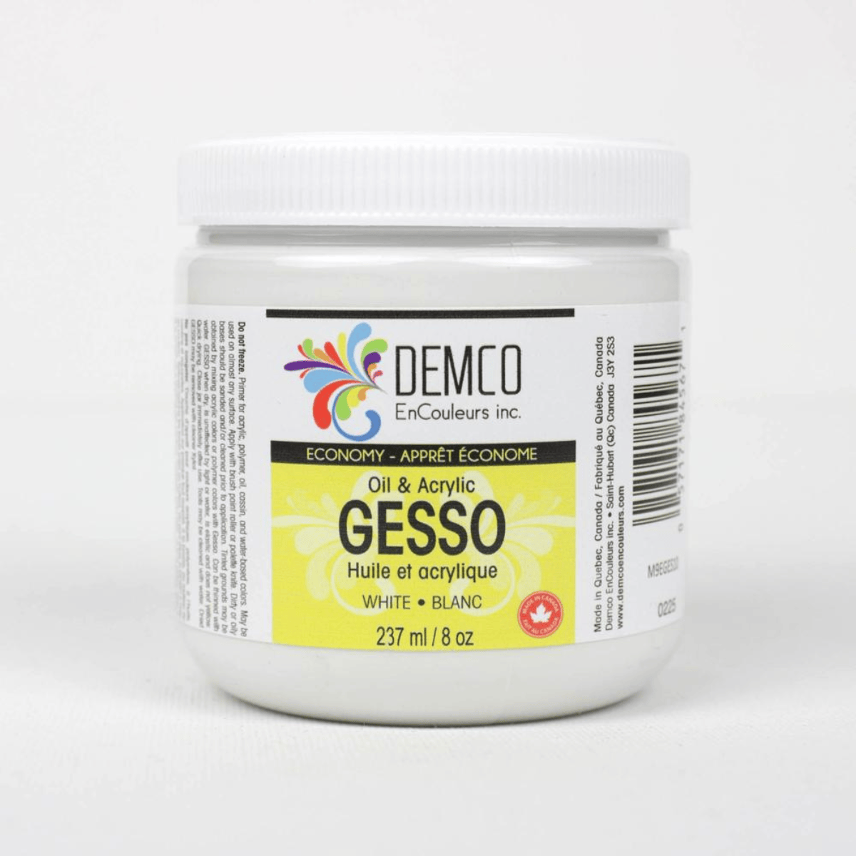 DEMCO EnCouleurs Acrylic Ground Demco - Economy Gesso - 237mL Jar
