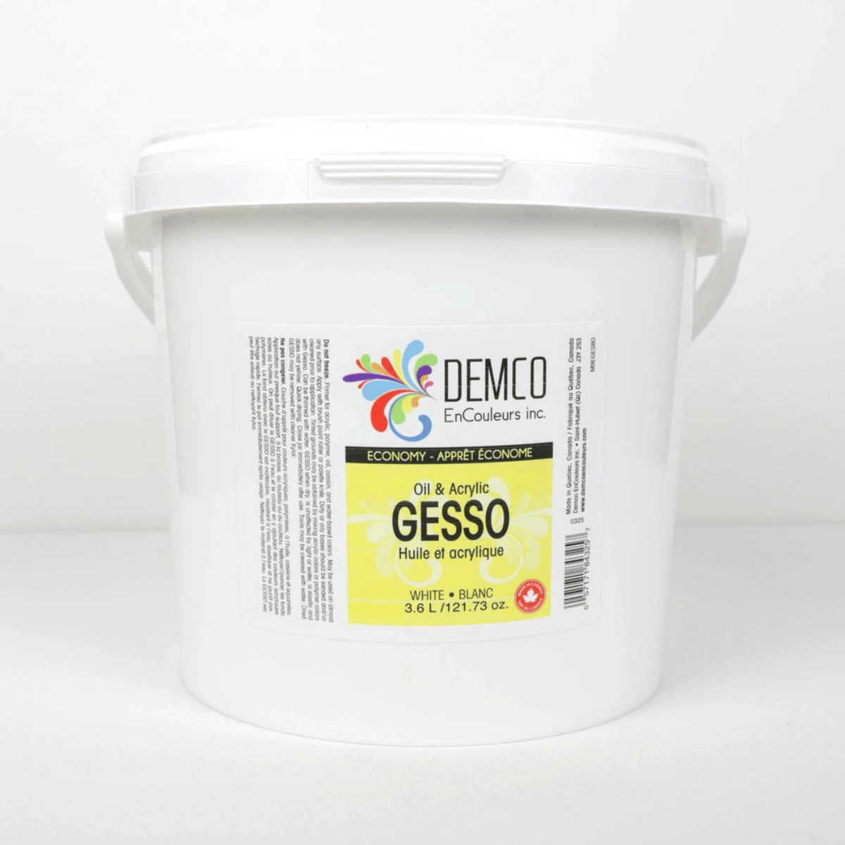 DEMCO EnCouleurs Acrylic Ground Demco - Economy Gesso - 3.6L Pail