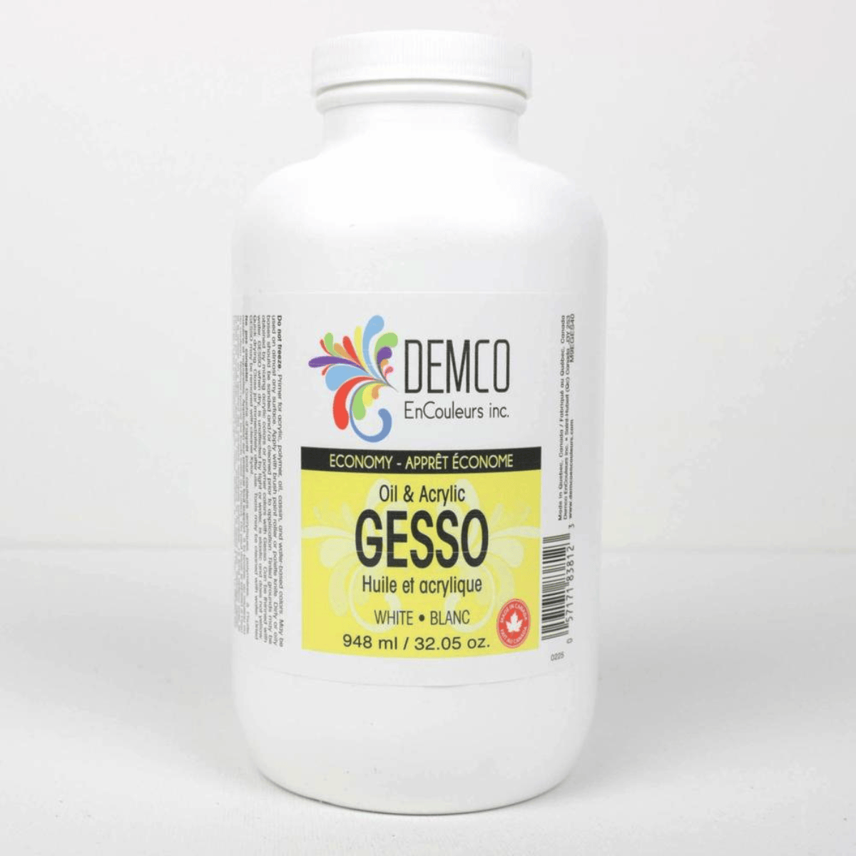 DEMCO EnCouleurs Acrylic Ground Demco - Economy Gesso - 948mL Jar