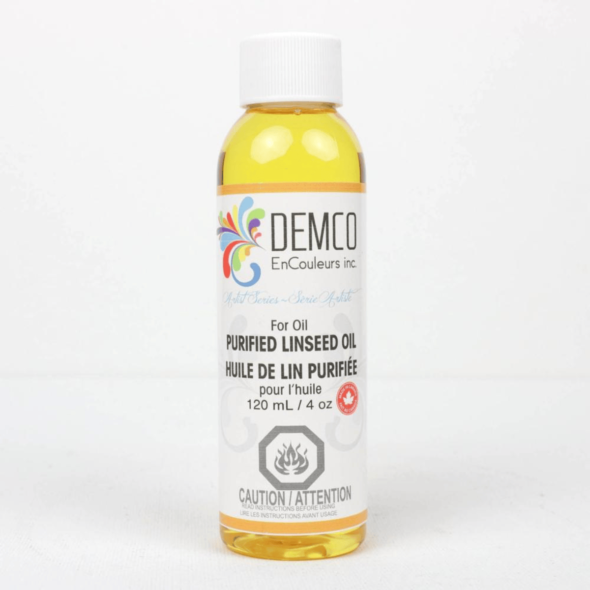 DEMCO EnCouleurs Oil Colour Medium Demco - Purified Linseed Oil - 120mL Bottle