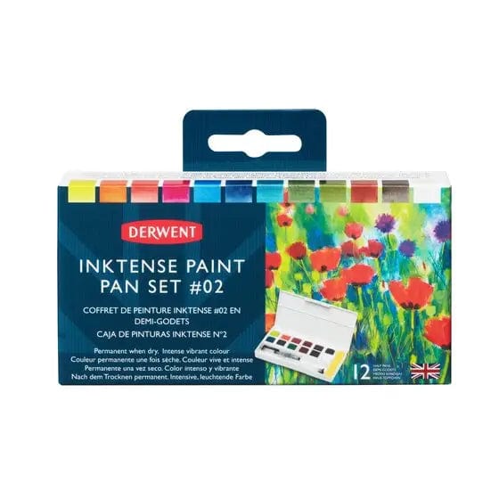 Derwent Inktense Derwent - Inktense Paint - Pan Set #02 - 12 Pieces - Item #