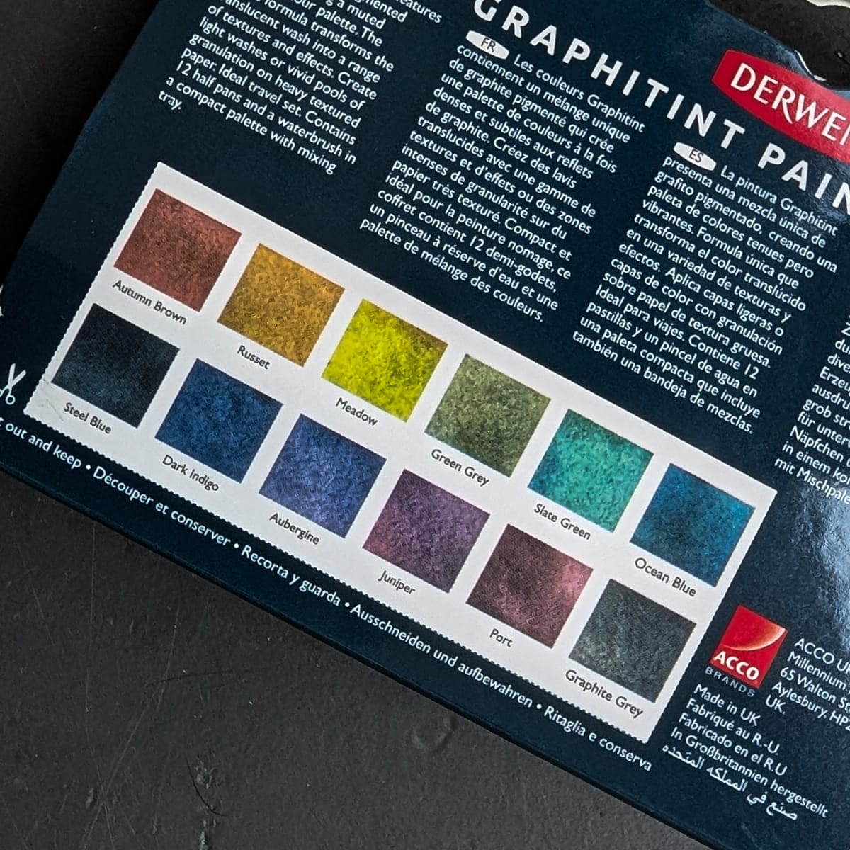 Derwent Watercolour Set Derwent - Graphitint - Paint Pan Set - 12 Colours
