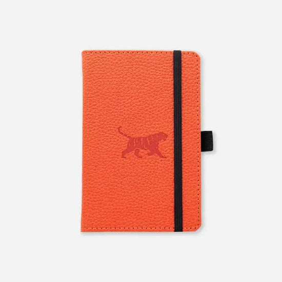 Dingbats Notebook - Blank Dingbats - Pocket Notebook - 9.5x14.5cm - Orange Tiger - Plain Pages - Item #D5406O