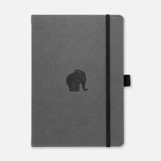 Dingbats Notebook - Blank Dingbats - Standard Notebook - 16x21.5cm - Grey Elephant - Plain Pages - Item #D5006GY