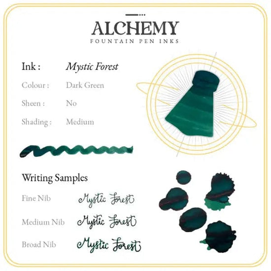 Endless Stationary Calligraphy Ink Mystic Forest Endless - Alchemy Fountain Pen Inks - 45mL Bottles