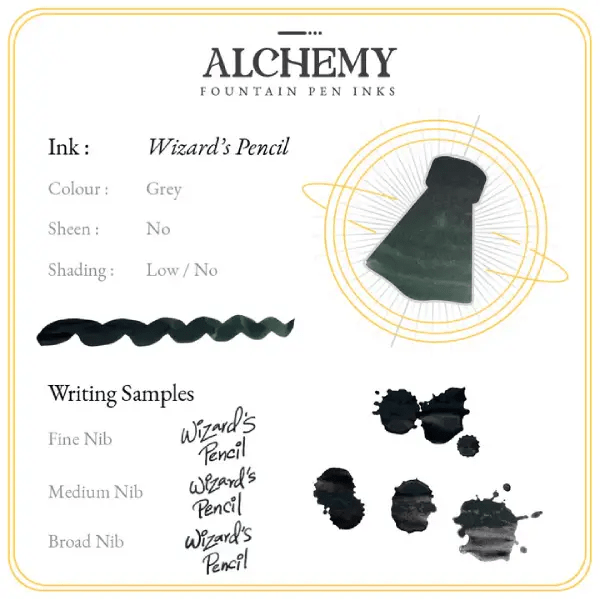 Endless Stationary Calligraphy Ink Wizard's Pencil Endless - Alchemy Fountain Pen Inks - 45mL Bottles