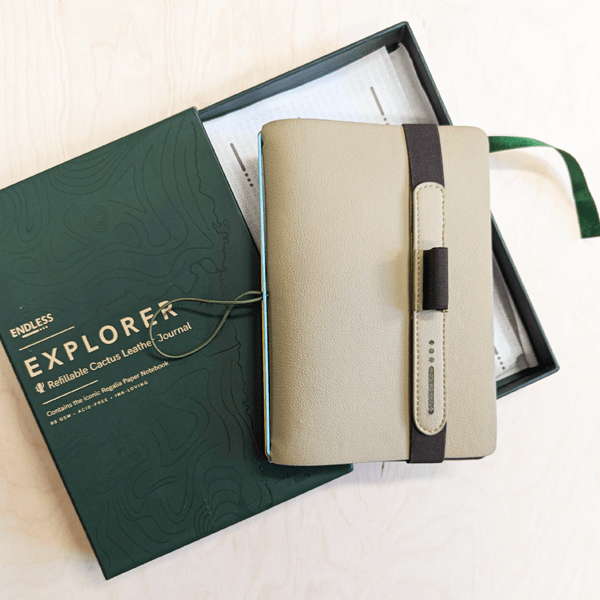 Endless Stationary Notebook Beige Endless - Explorer - Refillable Cactus Leather Journals