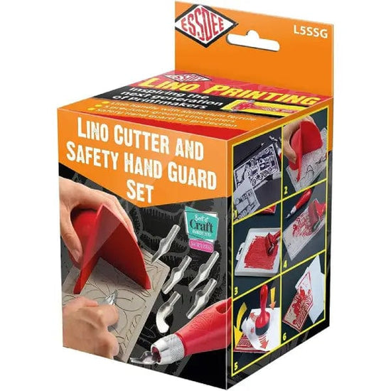 Essdee Block Printing Accessory Essdee - Lino Cutter & Safety Hand Guard Set - Item #L5SSG