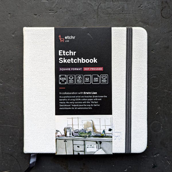 Etchr Sketchbook - Hardcover 6x6" / Hot Press Etchr - Square Sketchbooks