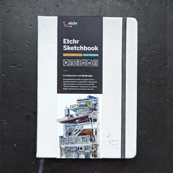 Etchr Sketchbook - Hardcover Cold Press Etchr - Portrait Sketchbooks - B5