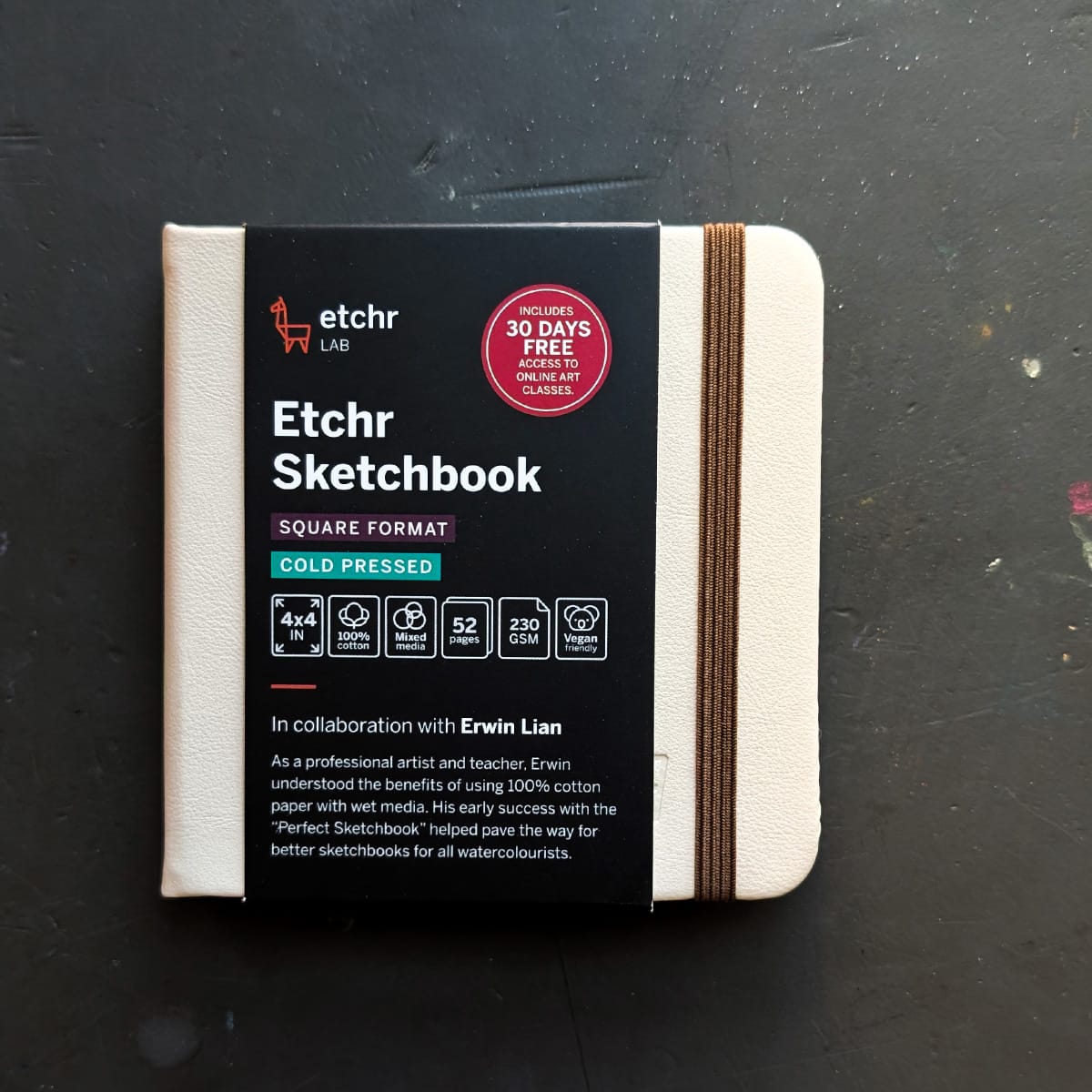 Etchr Sketchbook - Hardcover Etchr - Miniature Sketchbook - Square - 4x4"