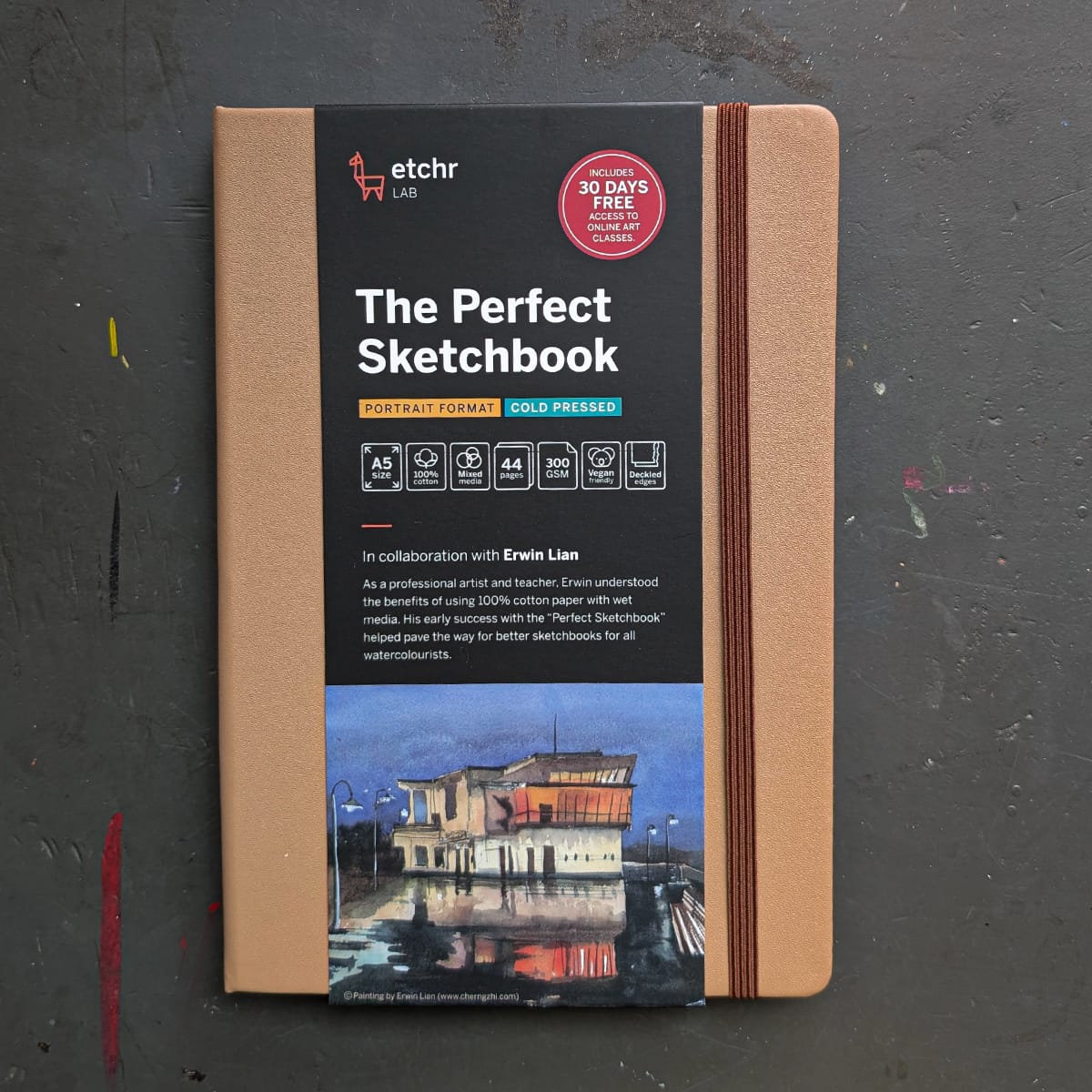Etchr Sketchbook - Hardcover Etchr - Perfect Sketchbook - Deckle Edge - Portrait - A5
