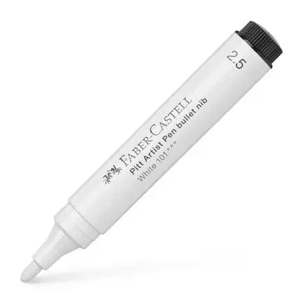Faber-Castell Felt Tip Marker Faber-Castell - Pitt Artist Pen - 2.5mm Bullet Tip - White