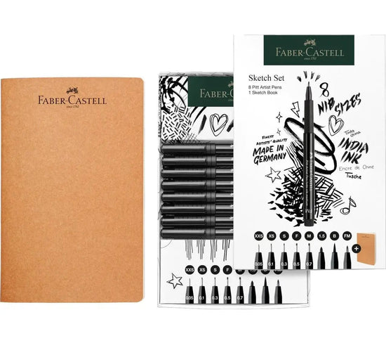 Faber-Castell Pigment Liner Set Faber-Castell - Sketch Set - 9 Pieces