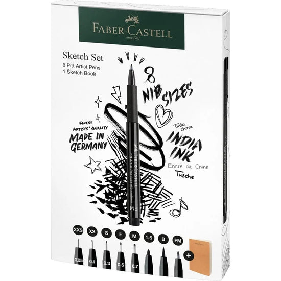 Faber-Castell Pigment Liner Set Faber-Castell - Sketch Set - 9 Pieces