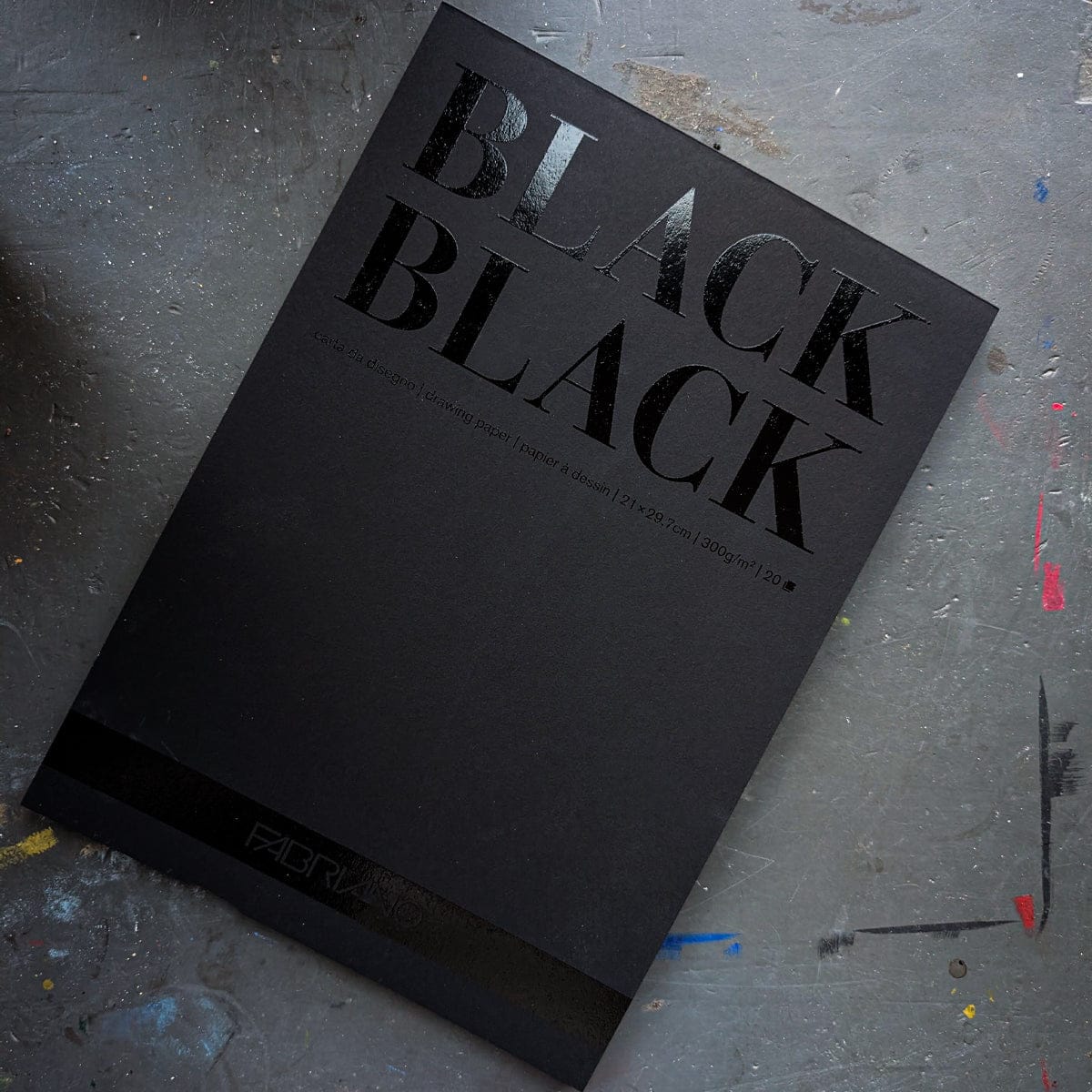 Fabriano Drawing Pad - Black Fabriano - Black Black Drawing Paper - 21x29.7cm Pad
