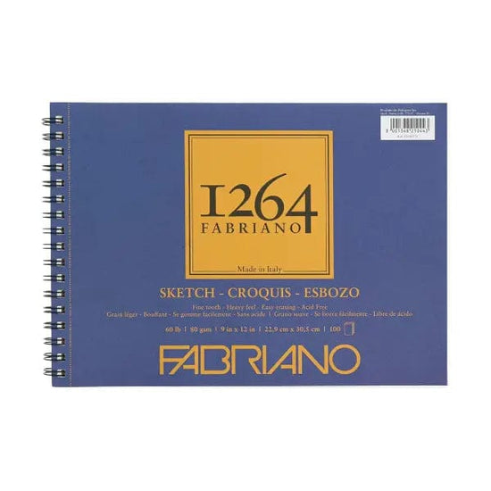 Fabriano Sketchbook - Spiralbound Fabriano - 1264 - Sketch Pad - 60lb - 12x9"