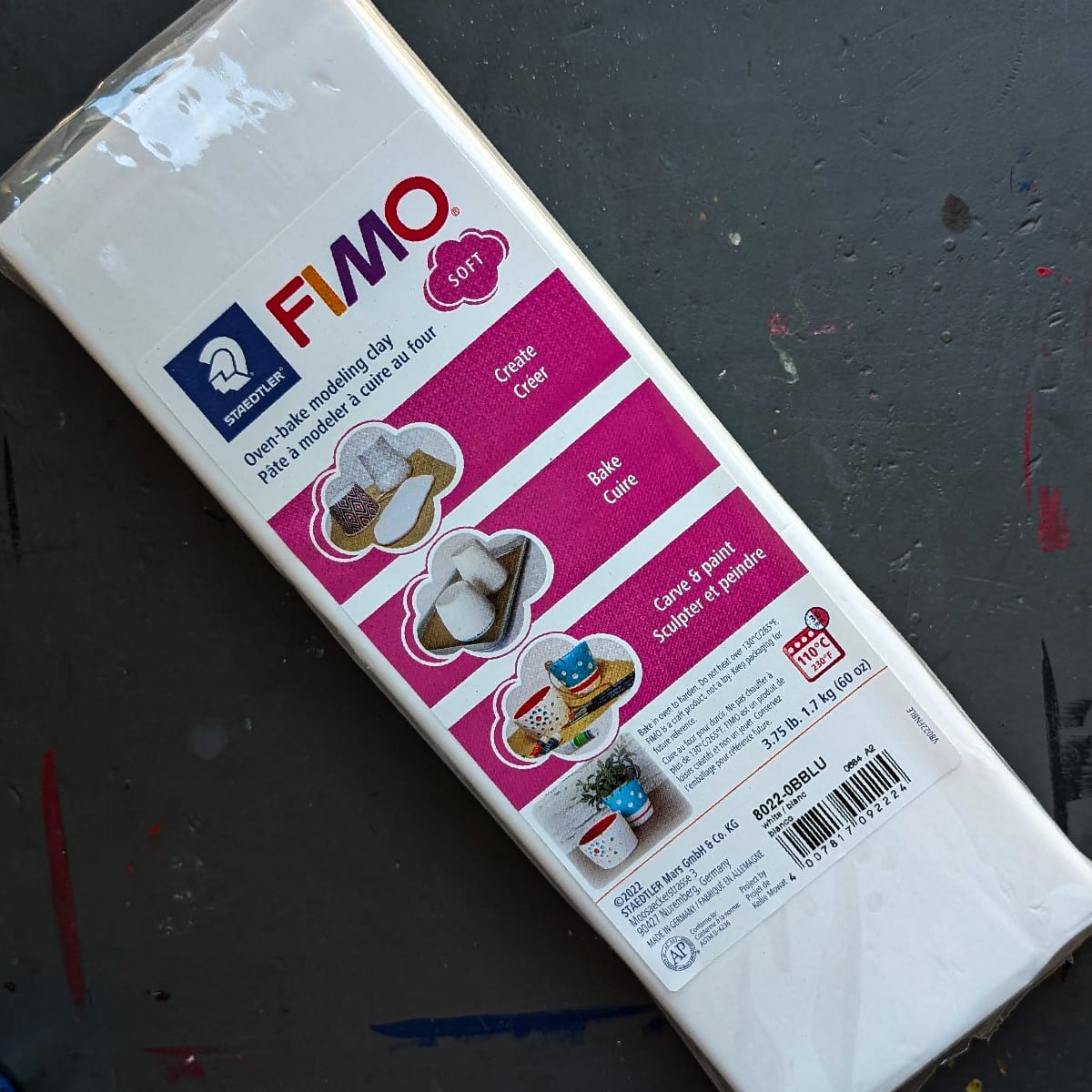 FIMO Polymer Clay FIMO - Soft Modeling Clay - 1.7kg Block - White