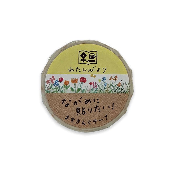 Furukawa Shiko Tape Roll Furukawa Shiko - Washi Tape - 15mm x 7m Roll - Wildflowers - Item #QMT64-320