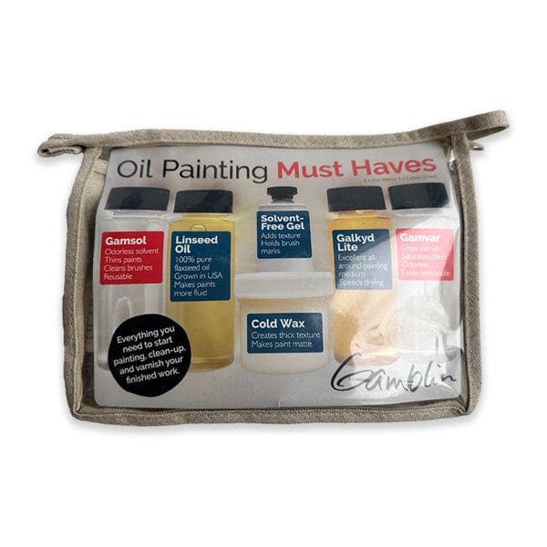 Gamblin Oil Colour Medium Gamblin - Oil Painting Must Have Set - 6 Pieces