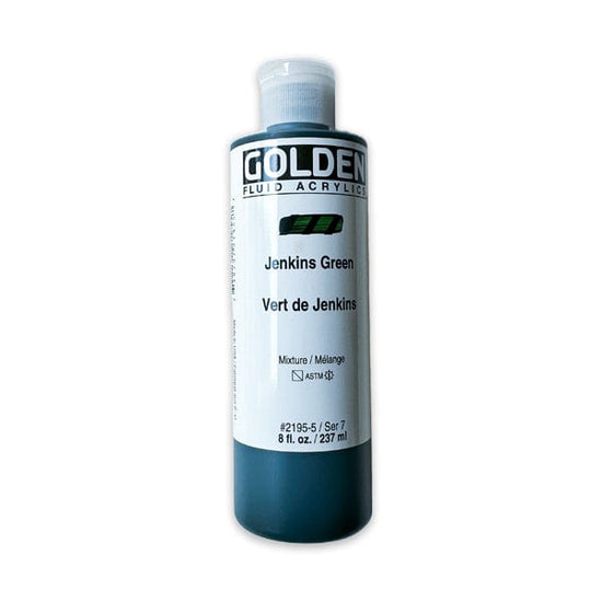 Golden Artist Colors Fluid Acrylic Jenkins Green Golden - Fluid Acrylics - 237mL Bottles - Series 7