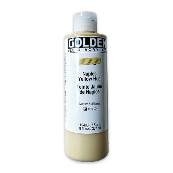 Golden Artist Colors Fluid Acrylic Naples Yellow Hue Golden - Fluid Acrylics - 237mL Bottles - Series 2