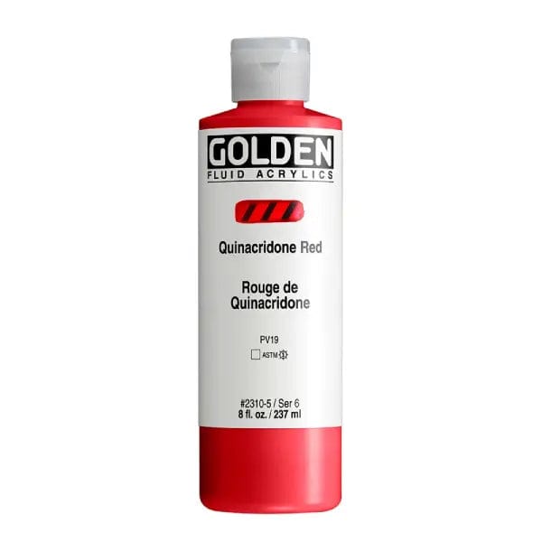 Golden Artist Colors Fluid Acrylic Quinacridone Red Golden - Fluid Acrylics - 237mL Bottles - Series 6