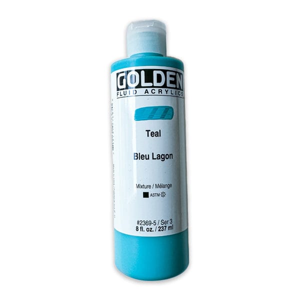 Golden Artist Colors Fluid Acrylic Teal Golden - Fluid Acrylics - 237mL Bottles - Series 3