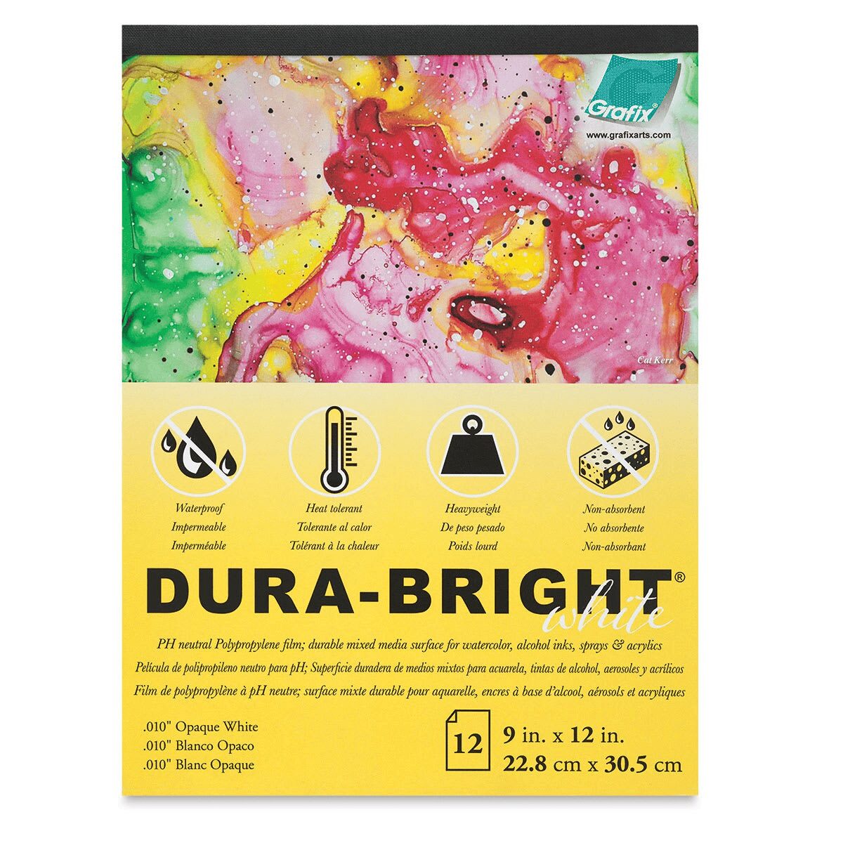 Grafix Arts Polyester Sheet Pad Grafix - Dura-Bright - Opaque White - 9X12" Pad