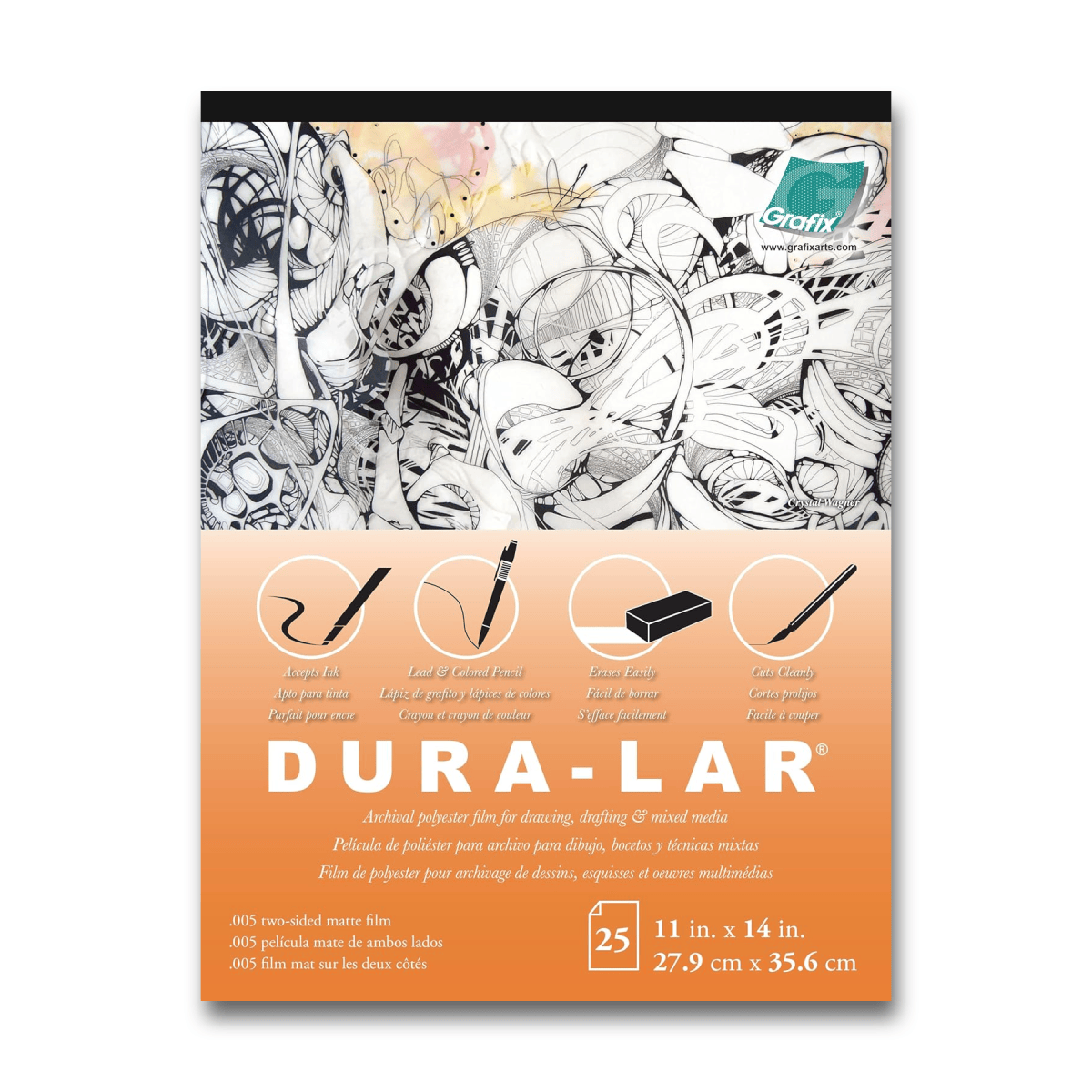 Grafix Arts Polyester Sheet Pad Grafix - Dura-Lar - .005 Two-Sided Matte Film - 11x14" Pad