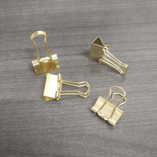 Gwartzman's Art Supplies Binder Clip 1/2" - 4 Pack Gwartzman's Golden Binder Clips