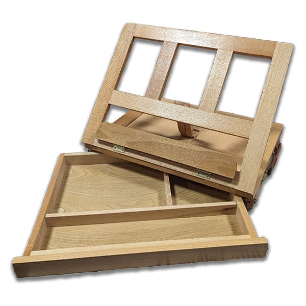 Gwartzman's Art Supplies Easel - Wood Cecil - Small Table-Top Easel/Storage Box