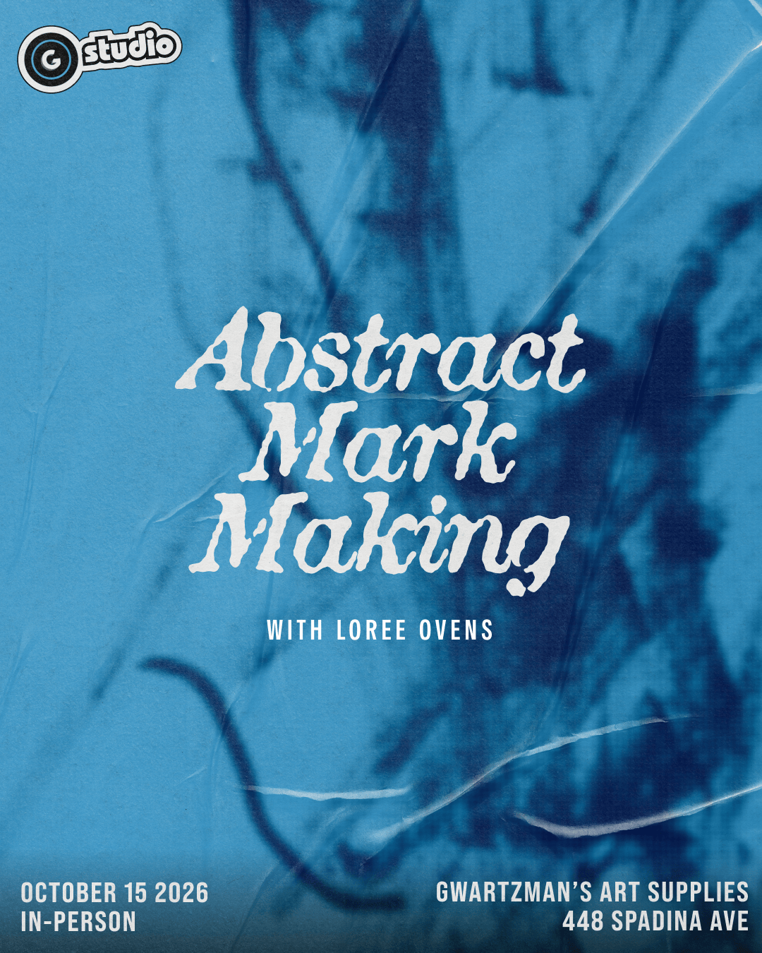 Gwartzman's Art Supplies Event Abstract Mark Making on Japanese Paper