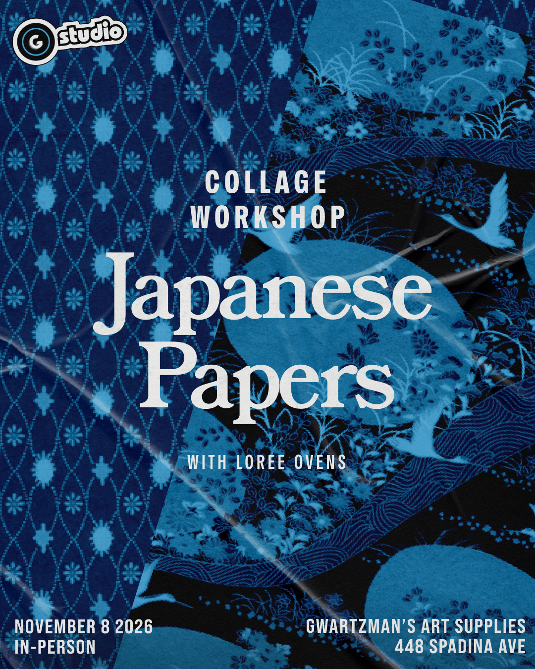 Gwartzman's Art Supplies Event Collage Workshop with Japanese Paper