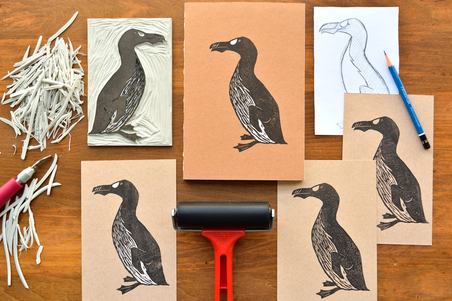 Gwartzman's Art Supplies Event DIY Carved Sketchbook Stamps