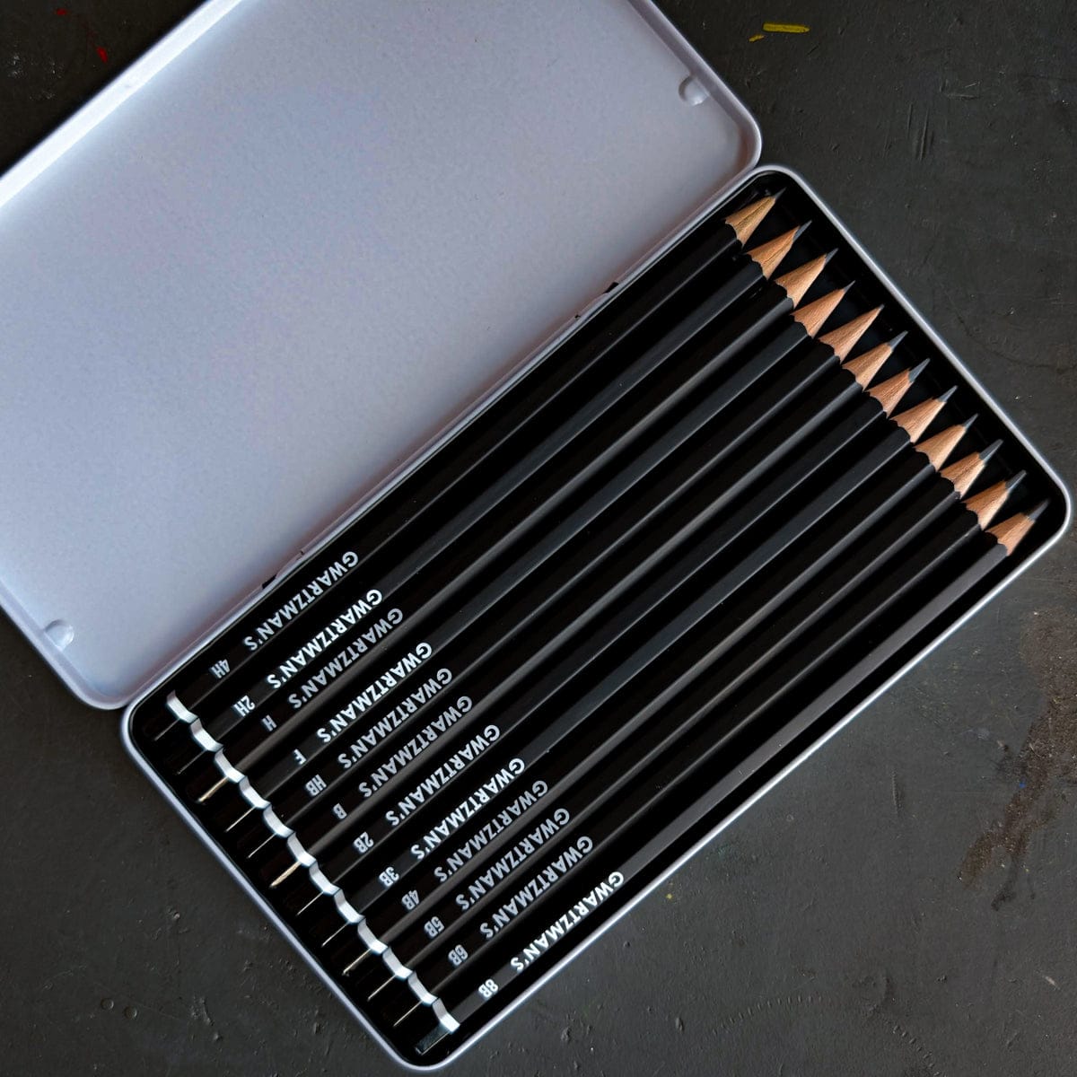 Gwartzman's Art Supplies Graphite Pencil Set Gwartman's - Artist's Pencil Set - Tin of 12 Grades