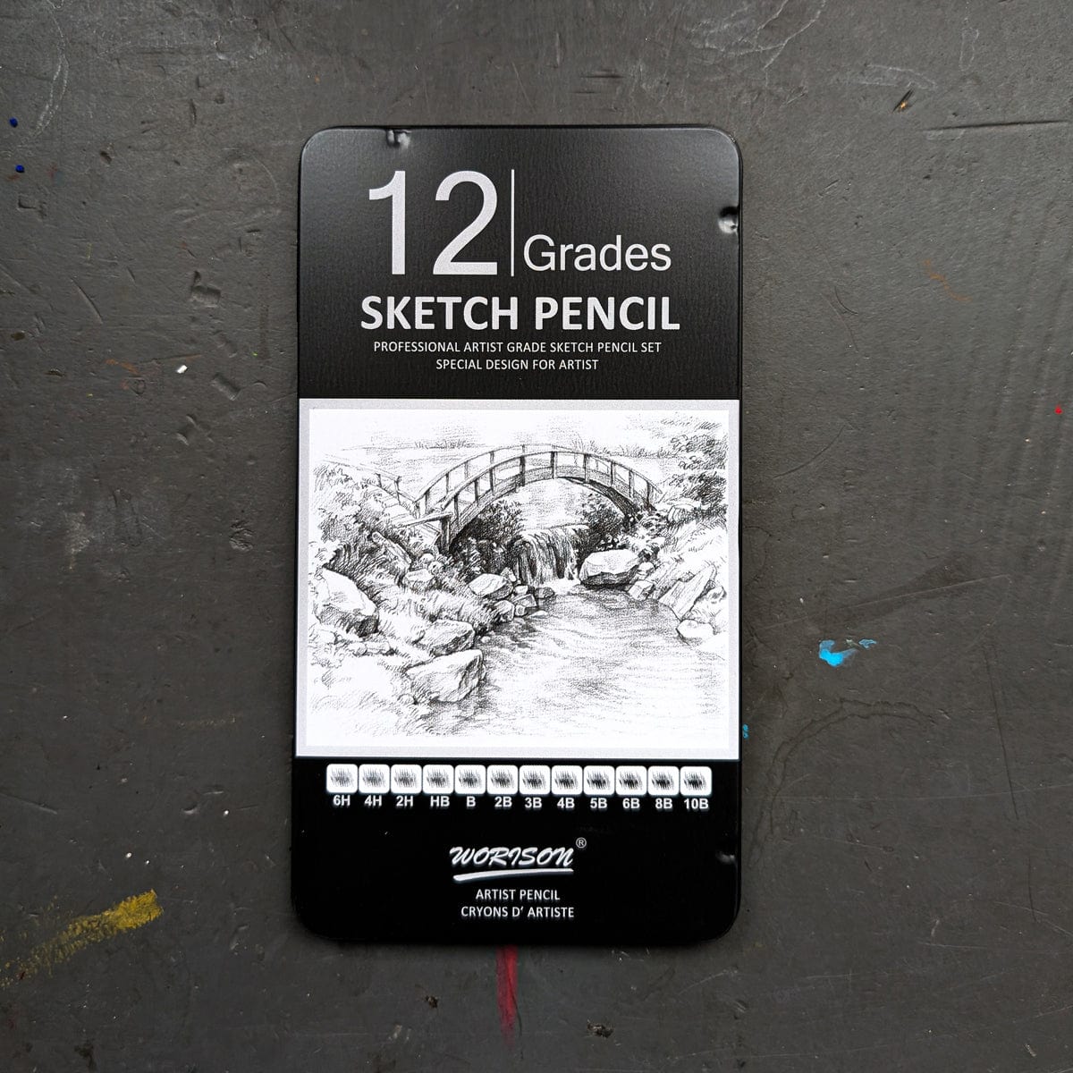 Gwartzman's Art Supplies Graphite Pencil Set Gwartman's - Sketch Pencil Tin - Set of 12 Grades