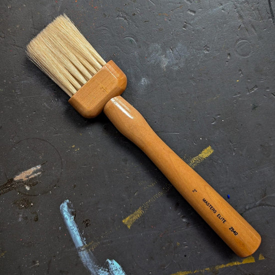 Gwartzman's Art Supplies Natural Hair Brush Masters - Elite Series 2540 - White Bristle Brush - 2" Blender