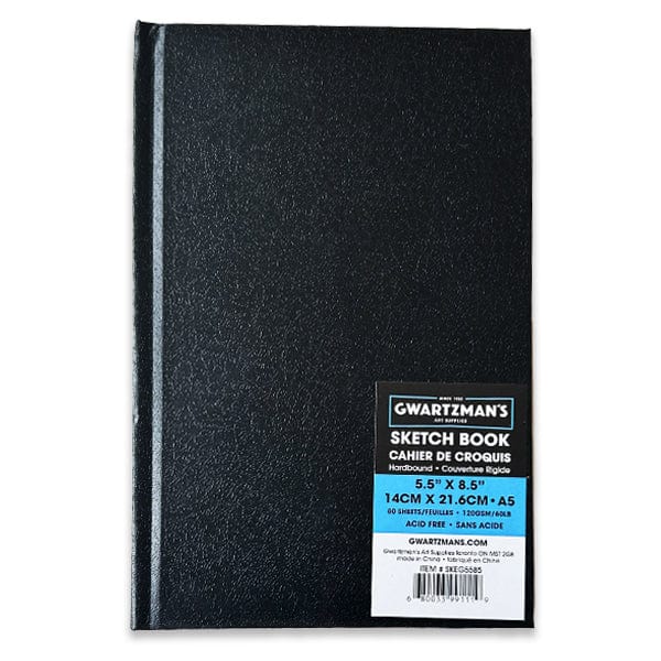 Gwartzman's Art Supplies Sketchbook - Hardcover Gwartzman's Hardcover Sketchbook - A5 Size - Item #SKEG5585