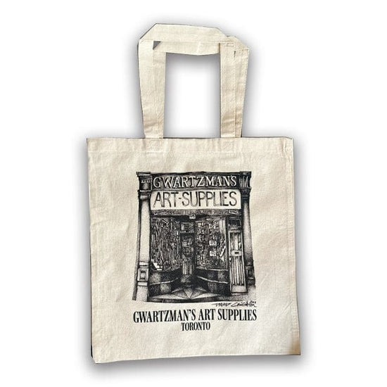 Gwartzman's Art Supplies Store Bag Gwartzman's Graphic Tote - Retro Storefront Design