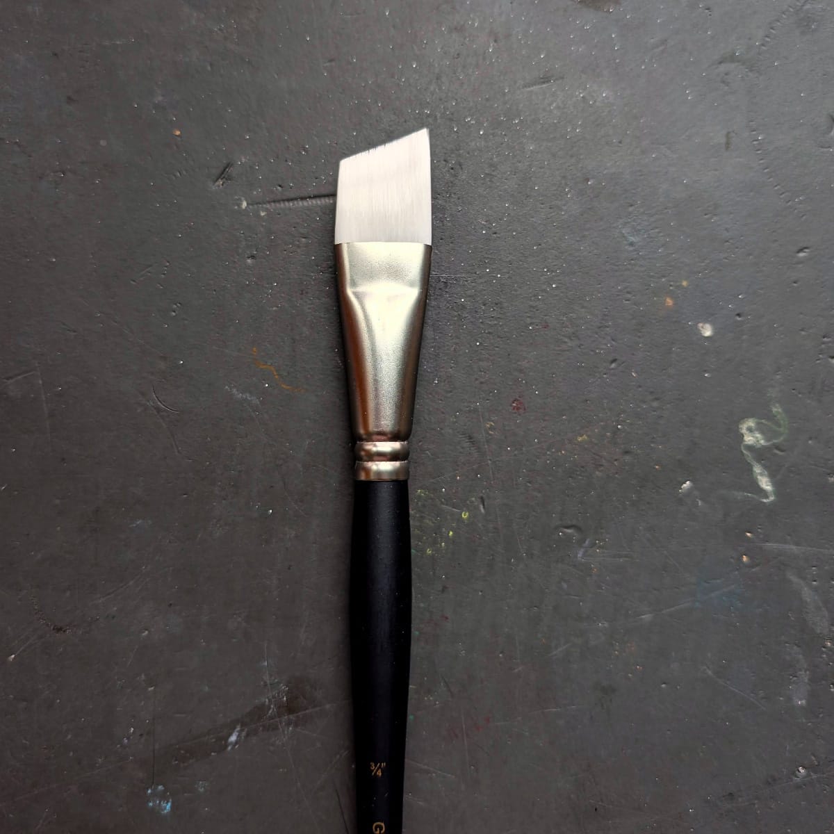Gwartzman's Art Supplies Synthetic Brush Gwartzman's - White Taklon Brush - Series 70 - Angle ¾"