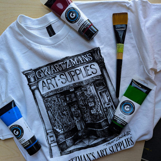 Gwartzman's Art Supplies T-Shirt White / Small Gwartzman's Graphic Tee - Retro Storefront Design