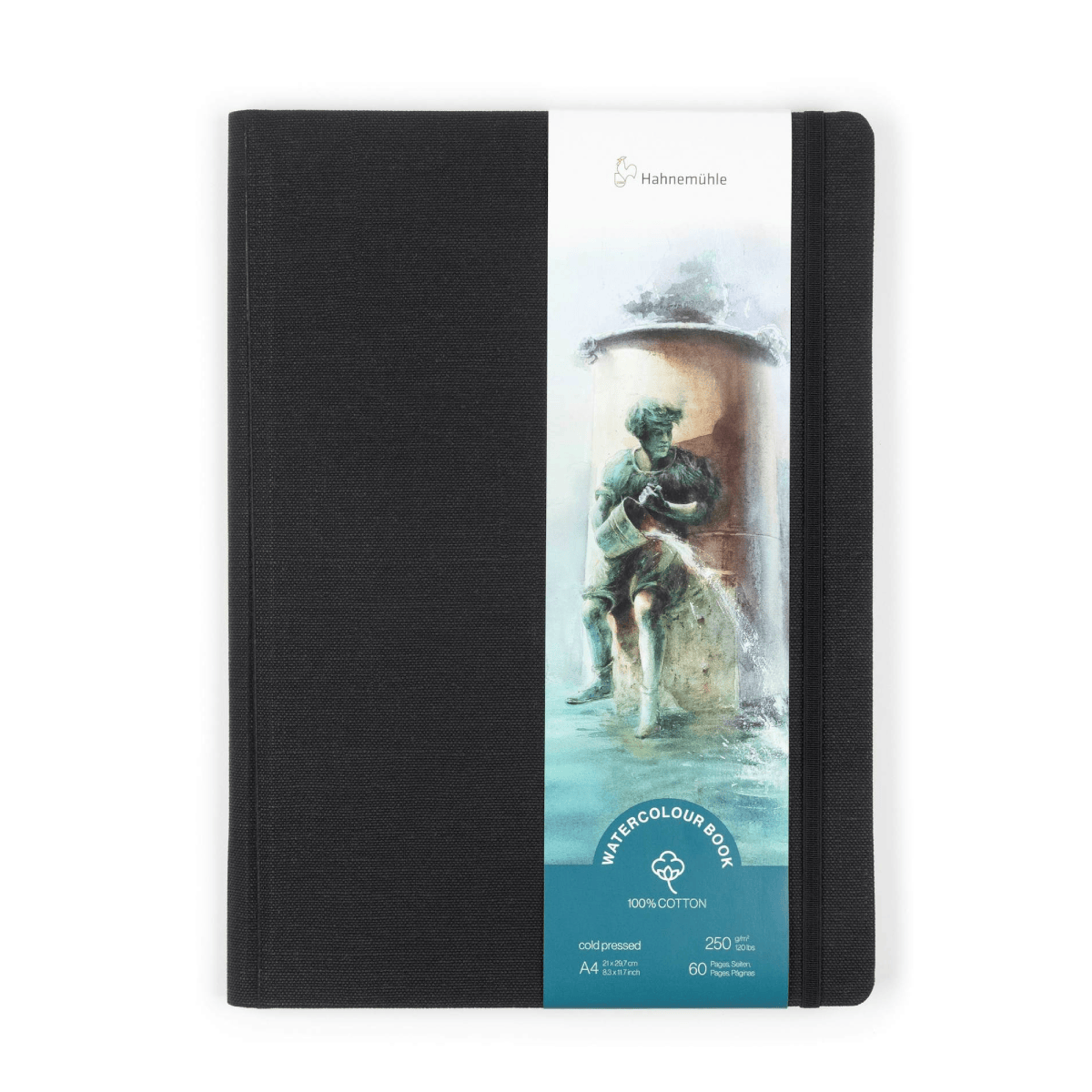 Hahnemühle Watercolour Pad - Hardcover Hahnemühle - 100% Cotton Watercolour Book - 21 x 29.7cm - Portrait Style