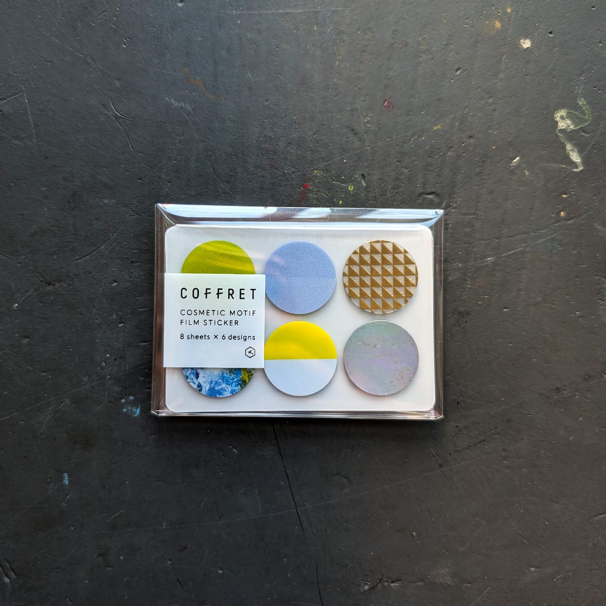 Hitotoki Stickers Chiffon Yellow Hitotoki - Coffret - Cosmetic Motif Film Stickers - Circle Sets