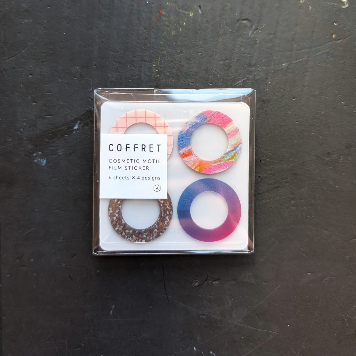 Hitotoki Stickers Lilac Pink Hitotoki - Coffret - Cosmetic Motif Film Stickers - Ring Sets